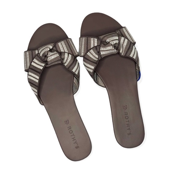 Rothy's Shoes - Rothy's The Knot Sandal Twist Slide In Taupe Flat Never Worn Retired Size 11